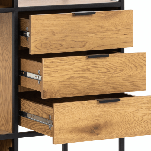 Hjem Design Swansea Bookcase, Low