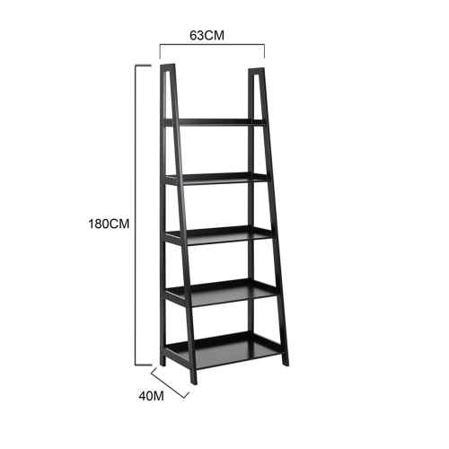 Hjem Design Danny Bookshelf, Black