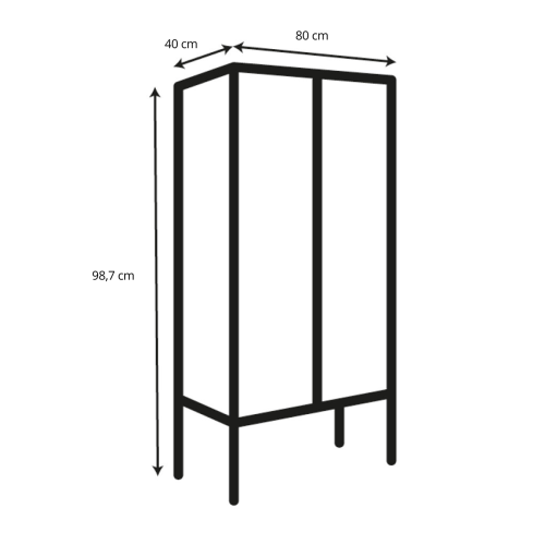 Hjem Design Newark Display Cabinet, Low