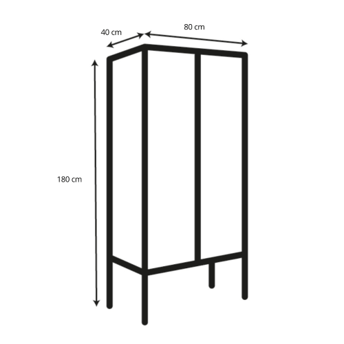 Hjem Design Newark Display Cabinet, Tall