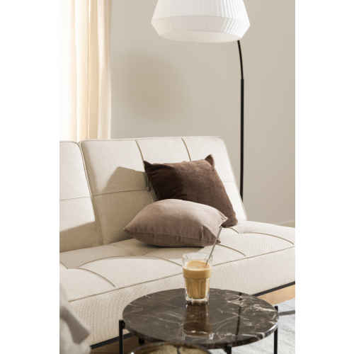 Hjem Design Avila Marble Side Table, Brown