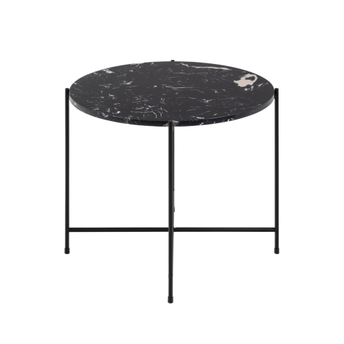 Hjem Design Avila Marble Coffee Table, Black