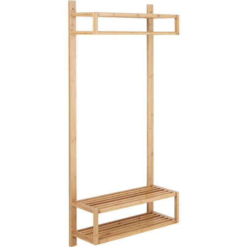 Hjem Design Bali Clothes Rack with Hang Bar+3 Shelves