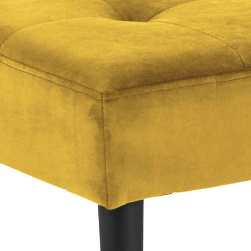 Hjem Design Glory Velvet Bench, Yellow