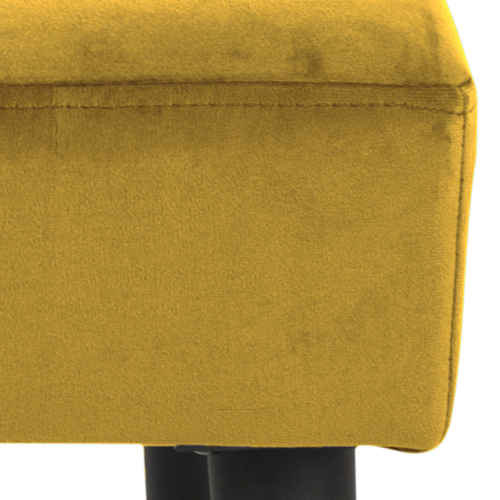 Hjem Design Glory Velvet Bench, Yellow