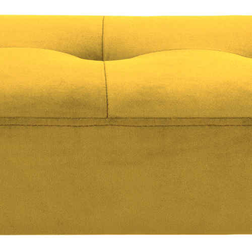 Hjem Design Glory Velvet Bench, Yellow