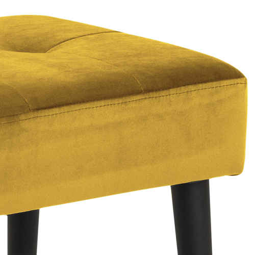 Hjem Design Glory Velvet Bench, Yellow