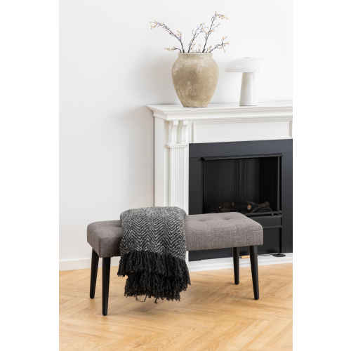 Hjem Design Glory Bench, Light Grey