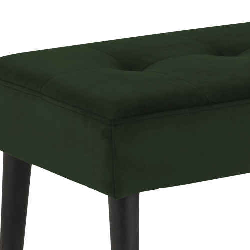 Hjem Design Glory Velvet Bench, Forest Green