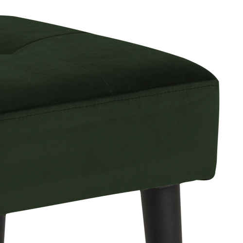 Hjem Design Glory Velvet Bench, Forest Green