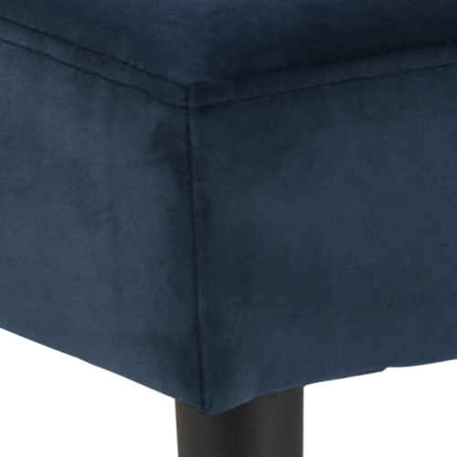 Hjem Design Glory Velvet Bench, Navy Blue