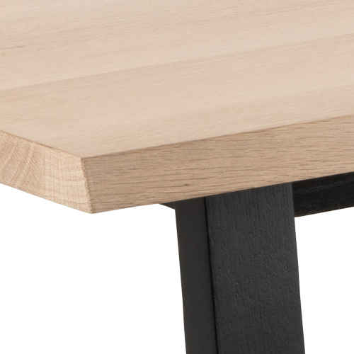 Hjem Design Malika 8-Seater Dining Table, Natural & Black