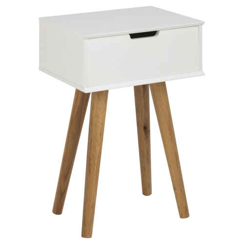 Hjem Design Mitra Bedside Table with Solid Legs