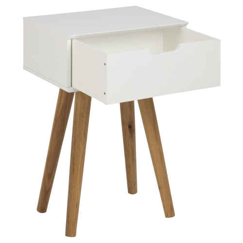 Hjem Design Mitra Bedside Table with Solid Legs