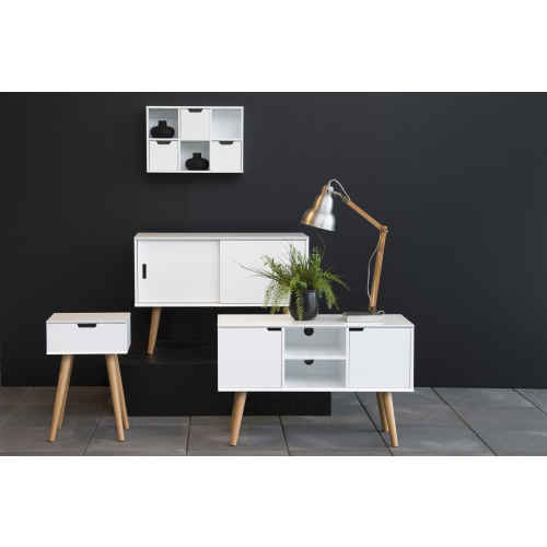 Hjem Design Mitra Bedside Table with Solid Legs