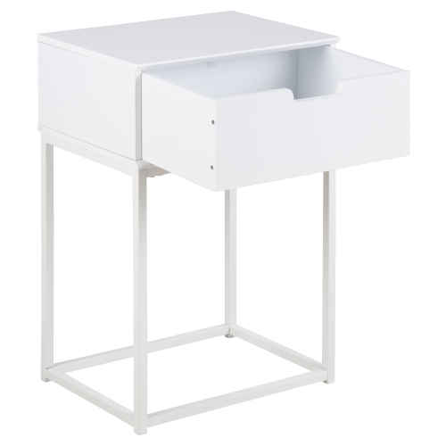 Hjem Design Mitra Bedside Table, White