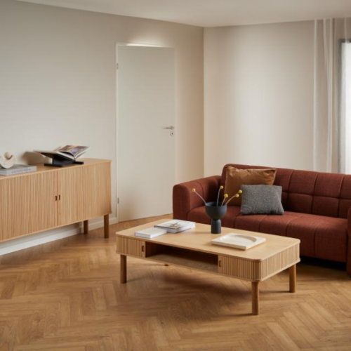 Hjem Design Langley Coffee Table, Oak