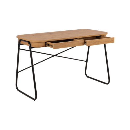 Hjem Design Blueton Desk, Oak & Black