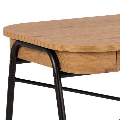 Hjem Design Blueton Desk, Oak & Black
