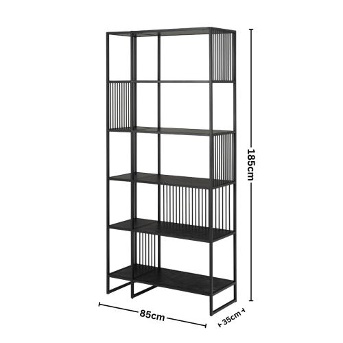 Hjem Design Strington Shelving Unit, 85x35x185cm