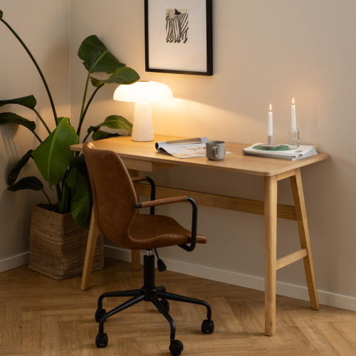 Hjem Design Barnett Desk, Oak