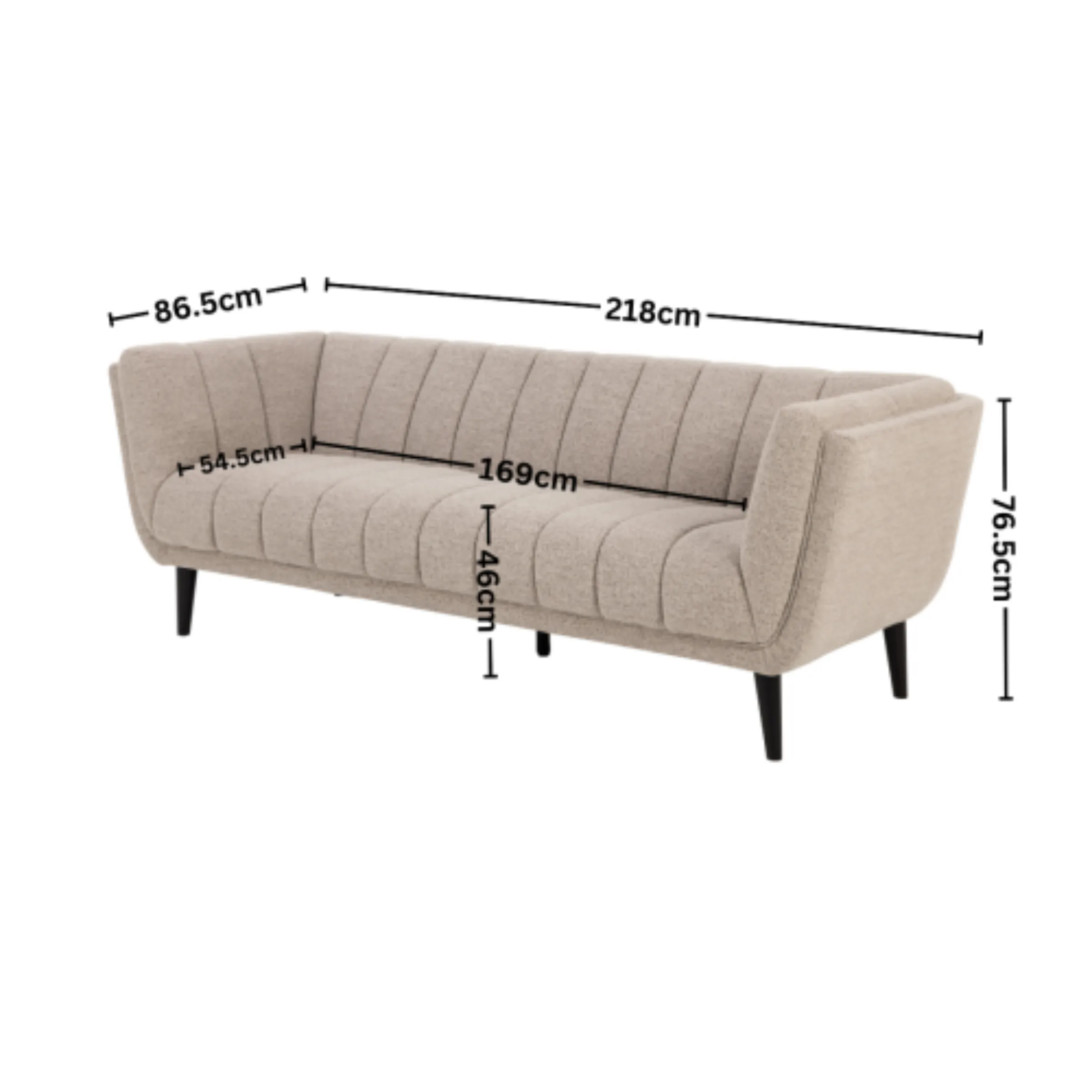Hjem Design Tampa 3-seater Sofa