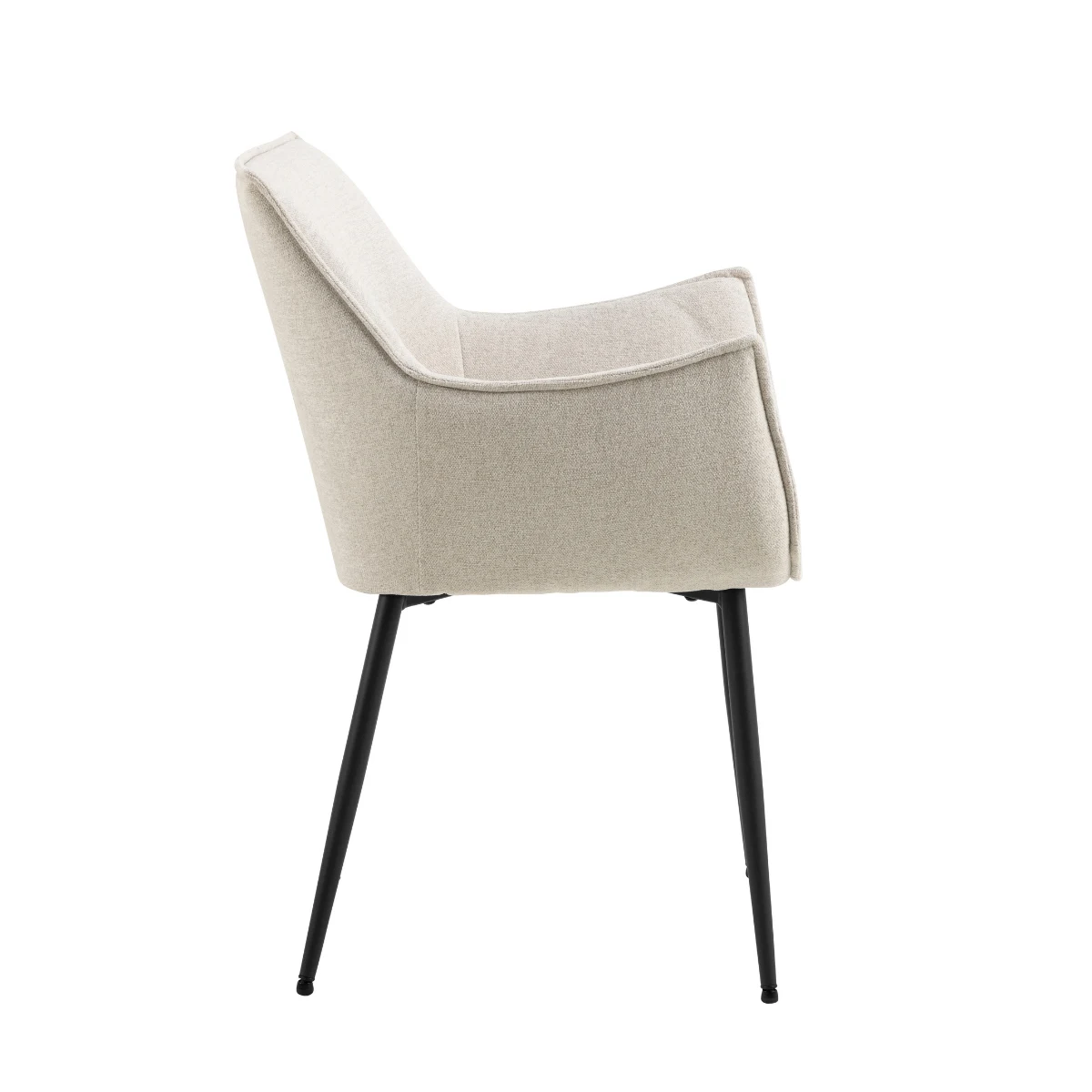 Hjem Design Bonita Dining Chair, Beige, Set of 2