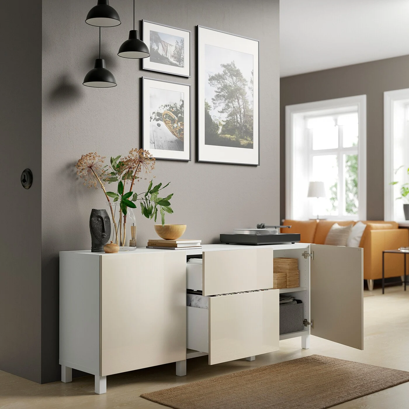IKEA SELSVIKEN Door/drawer front, 60x26 cm, high-gloss beige