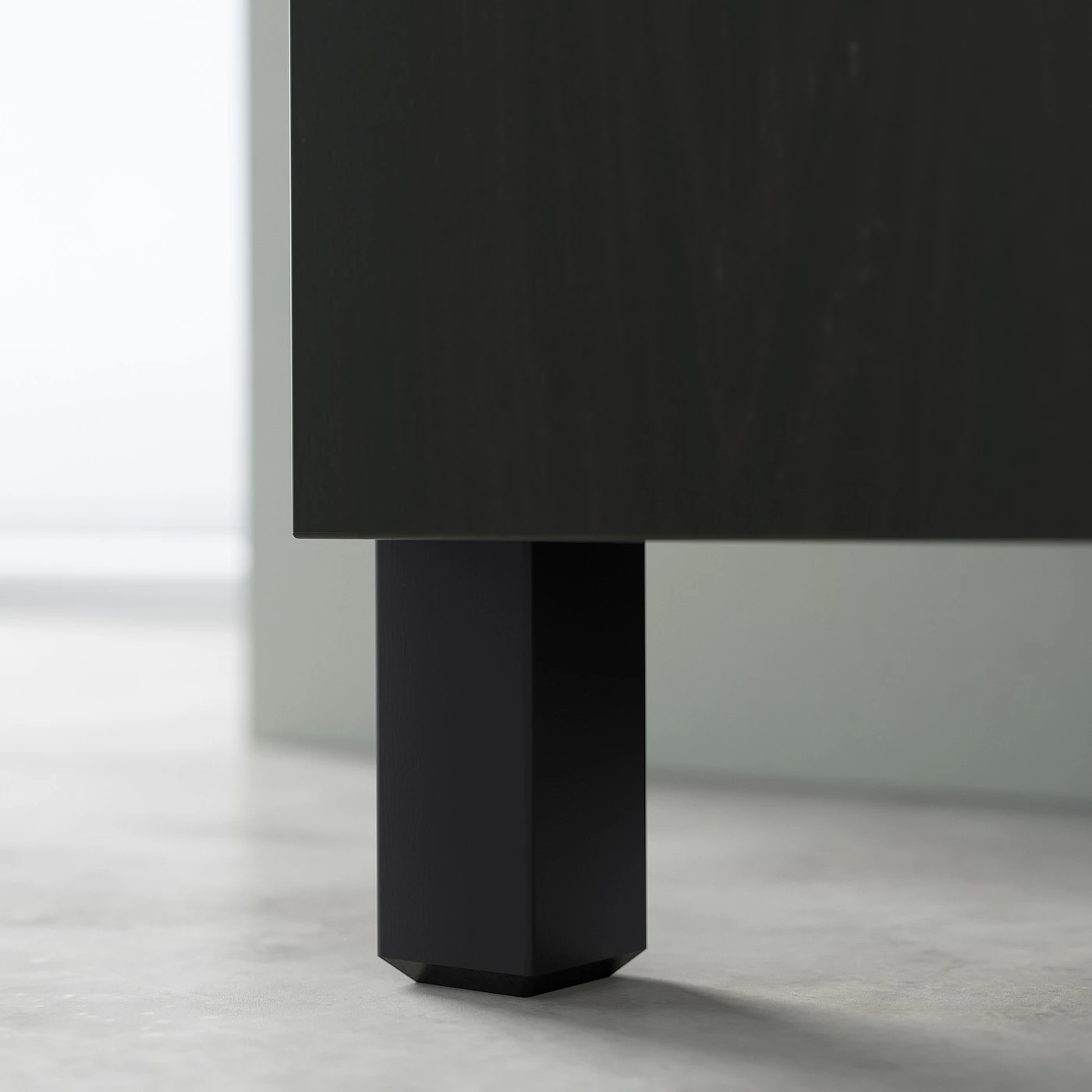 IKEA STUBBARP Leg, Black-brown / 2 pack