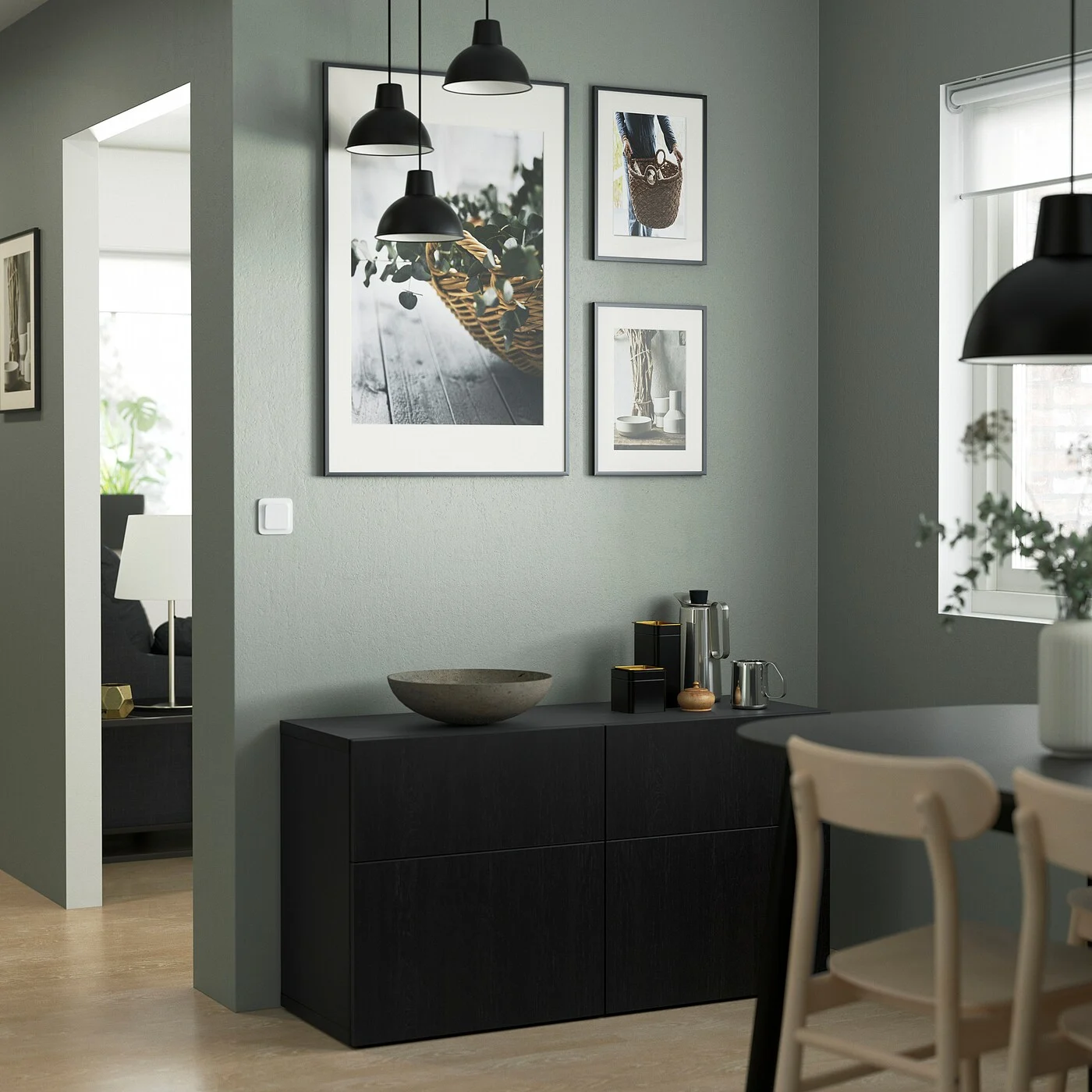 IKEA LAPPVIKEN Door/drawer front, black-brown 60x38 cm