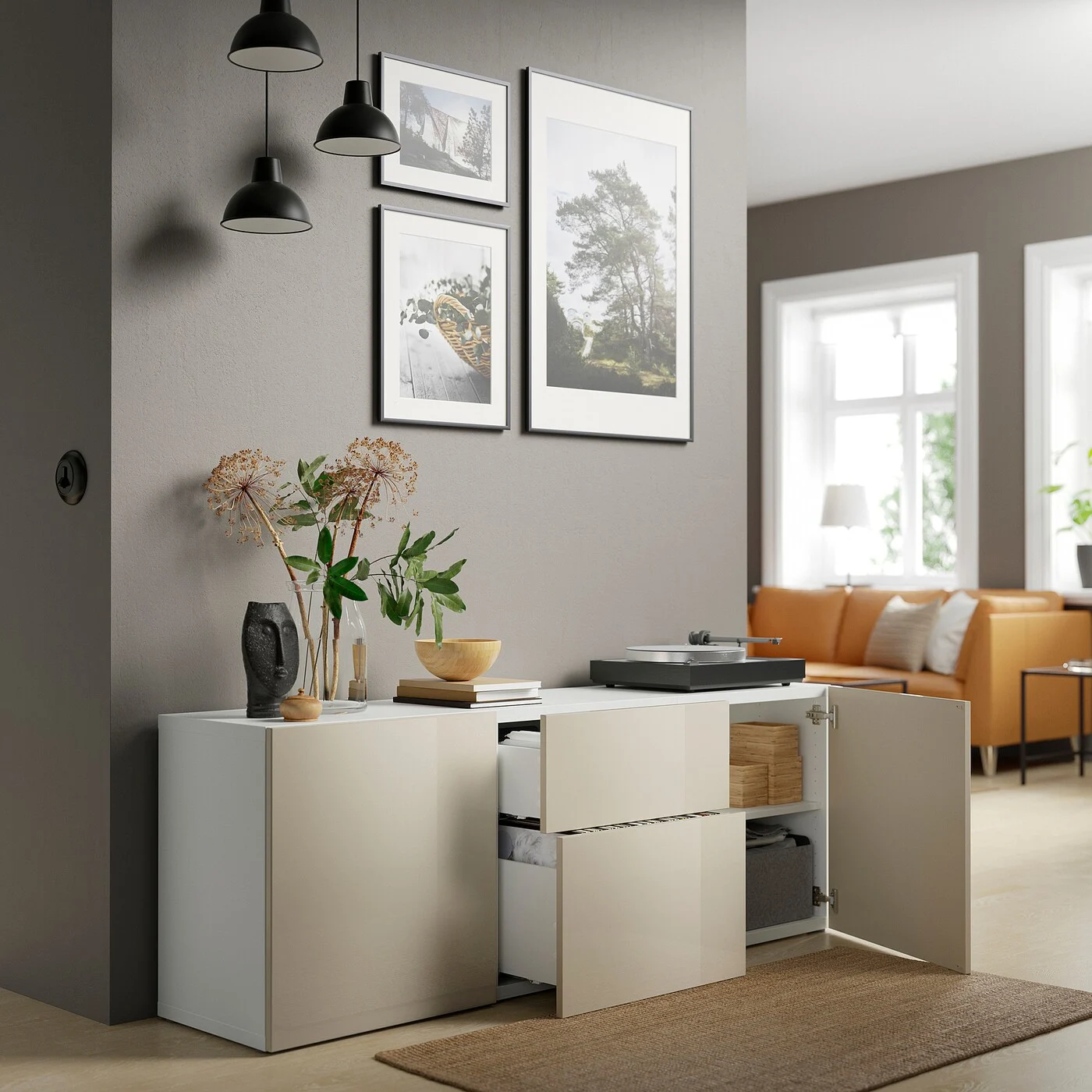 IKEA SELSVIKEN Door/drawer front, 60x38 cm, high-gloss beige