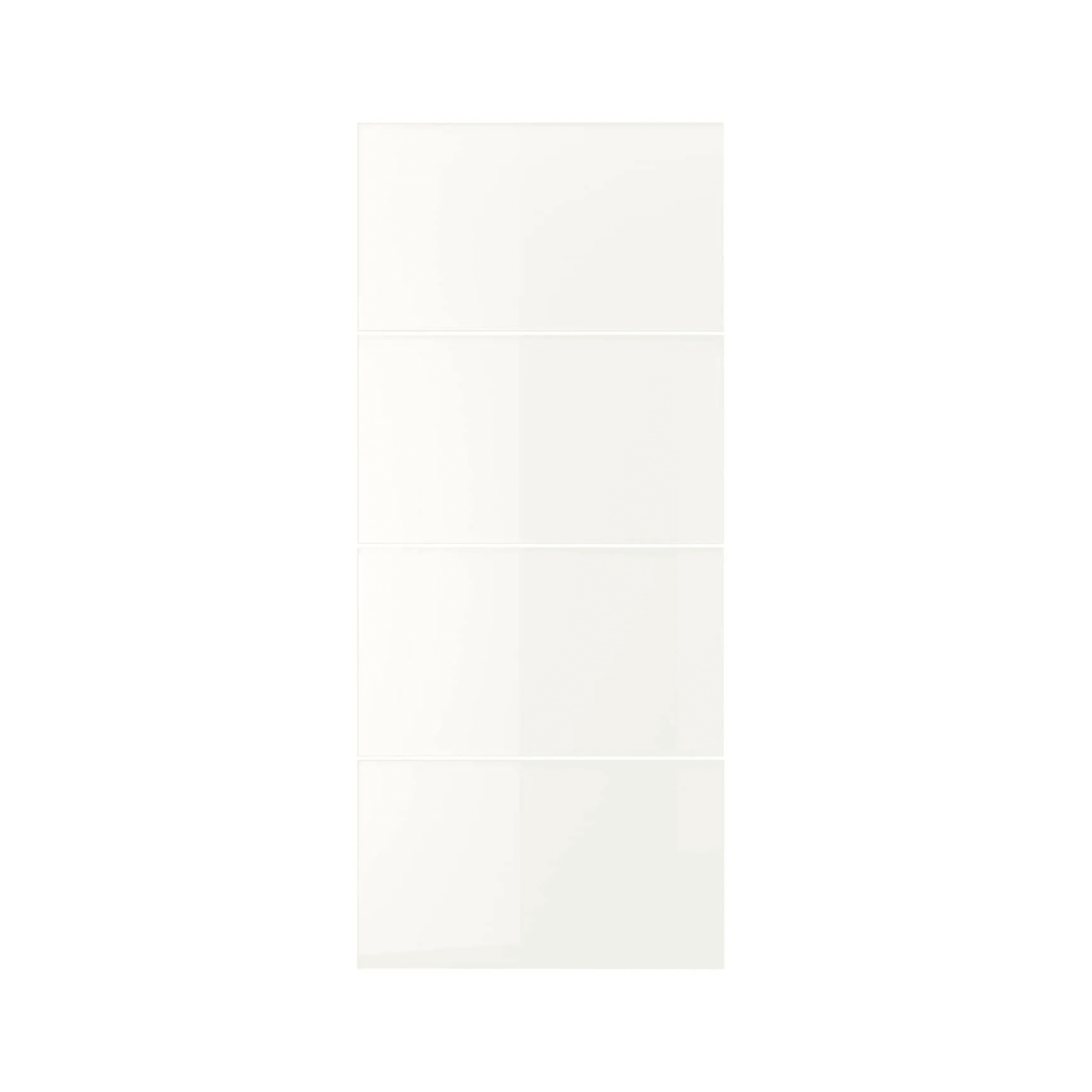IKEA FARVIK 4 panels for sliding door frame 100x236cm White glass