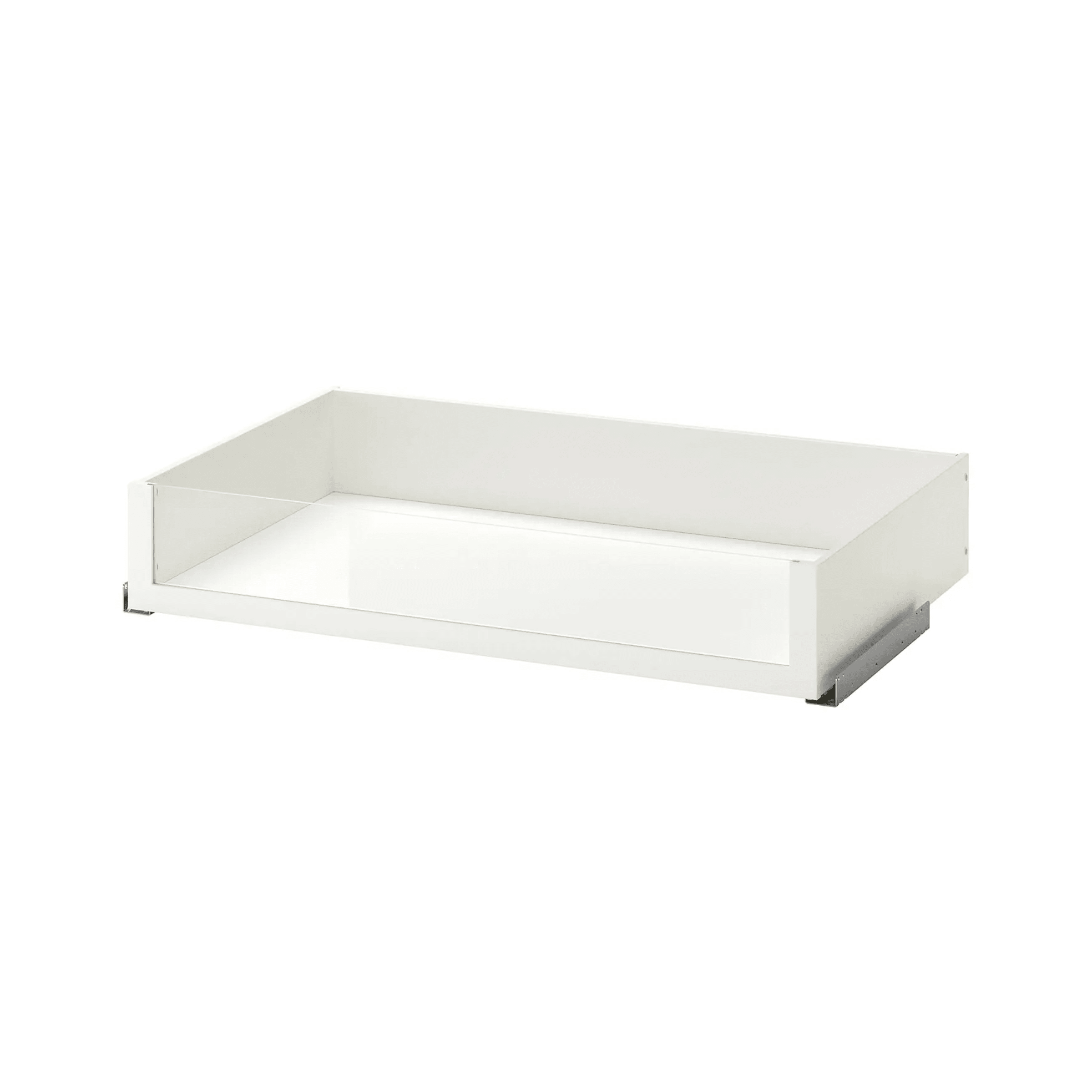 IKEA KOMPLEMENT Drawer with glass front, white, 100x58cm