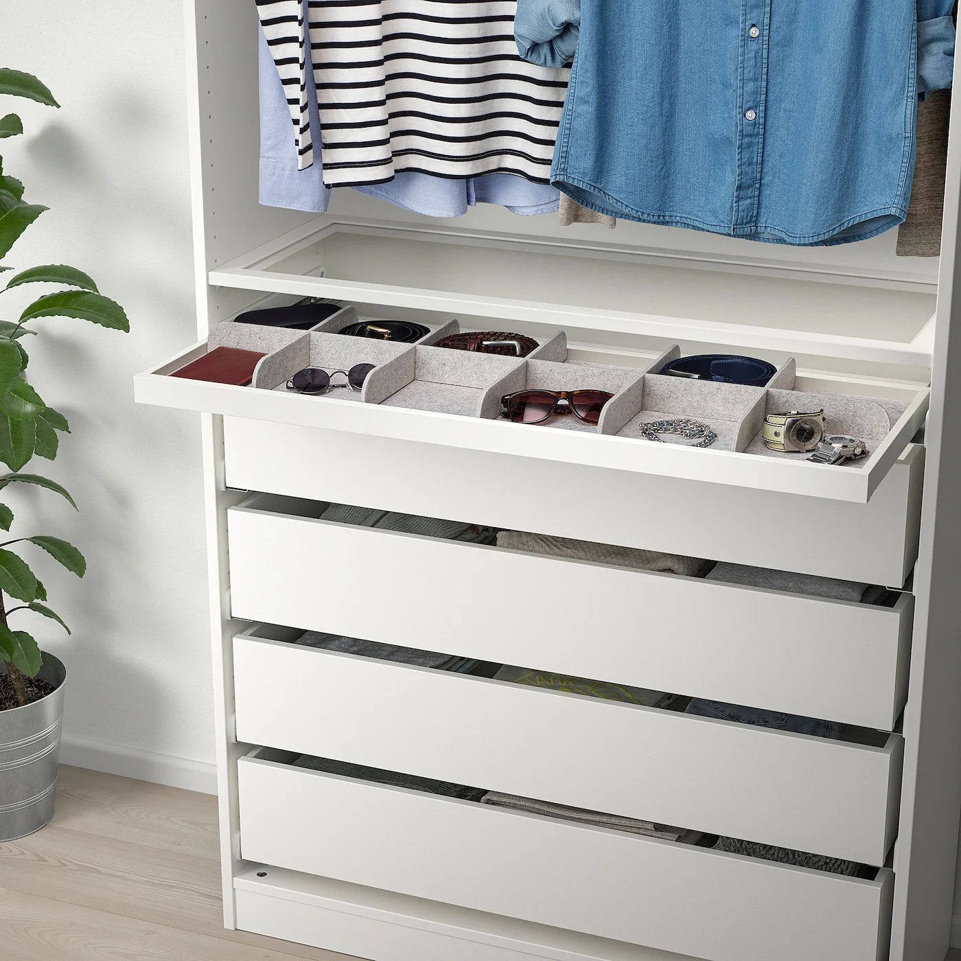 IKEA KOMPLEMENT Pull-out tray, white 100x35 cm