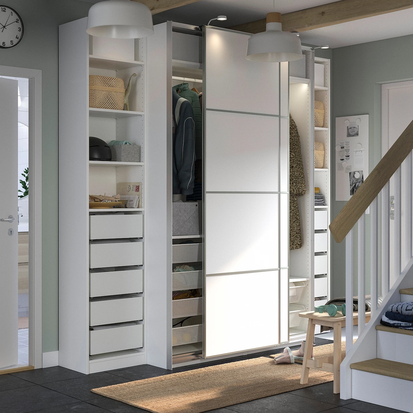 IKEA PAX Wardrobe frame, white Size 50x35x236 cm