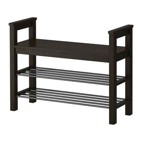 IKEA HEMNES Bench with shoe storage 85x32cm Black-brown