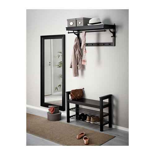 IKEA HEMNES Bench with shoe storage 85x32cm Black-brown