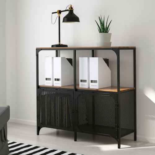 IKEA FJALLBO Shelving unit 100x95cm Black