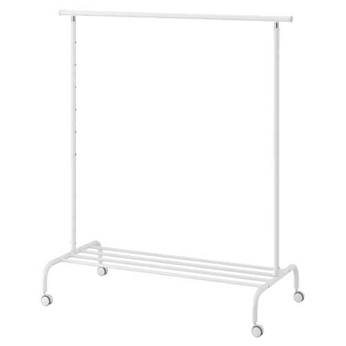 IKEA RIGGA Clothes Rack Adjustable Height, White