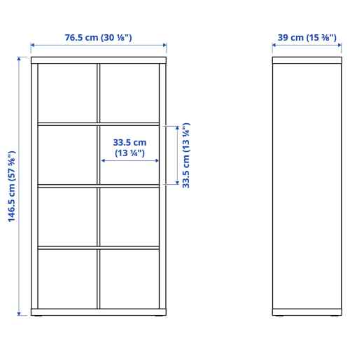 IKEA KALLAX Shelving Unit 77x147cm, White Stained Oak Effect