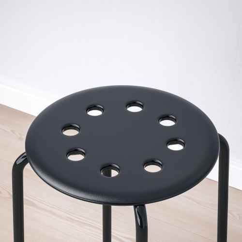 IKEA MARIUS Stool 45x40cm Black