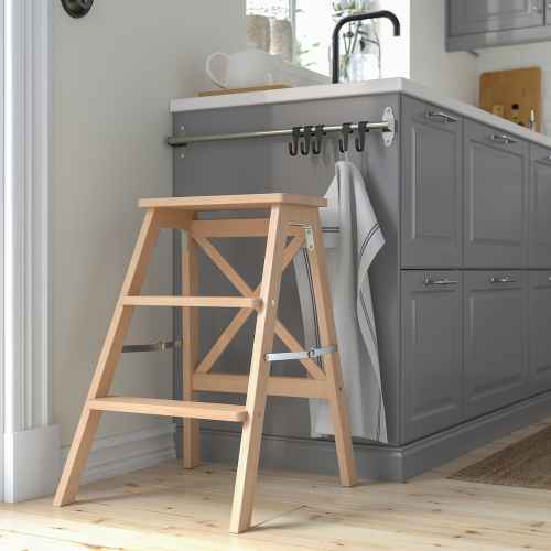 IKEA BEKVAM Stepladder, 3 Steps 63cm Beech