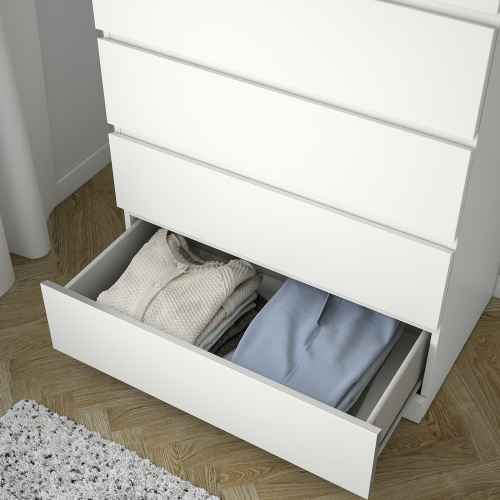 IKEA MALM Chest of 6 Drawers 80x123cm White