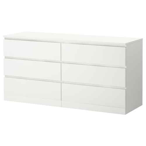 IKEA MALM Chest of 6 Drawers 160x78cm White