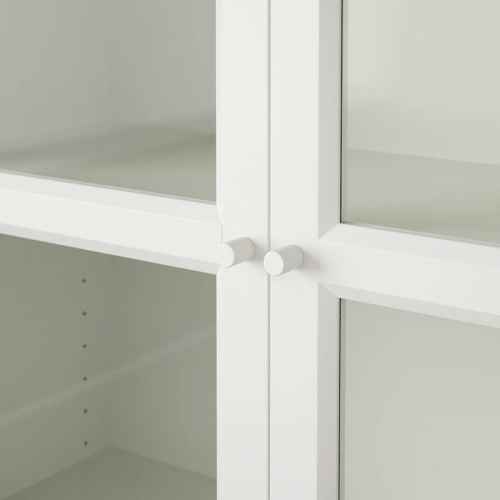 IKEA BILLY Bookcase with Glass Doors 80x30x202cm, White