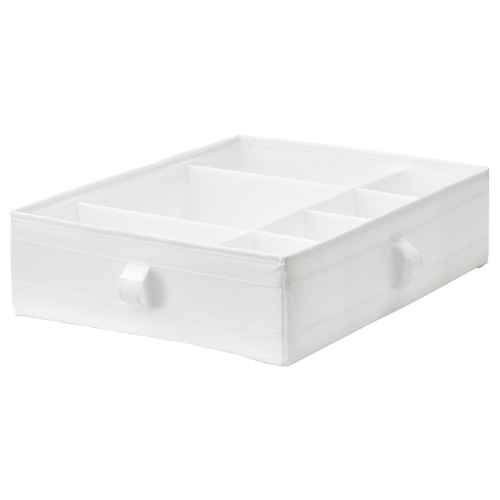 IKEA SKUBB Box with compartments 44x34x11cm White