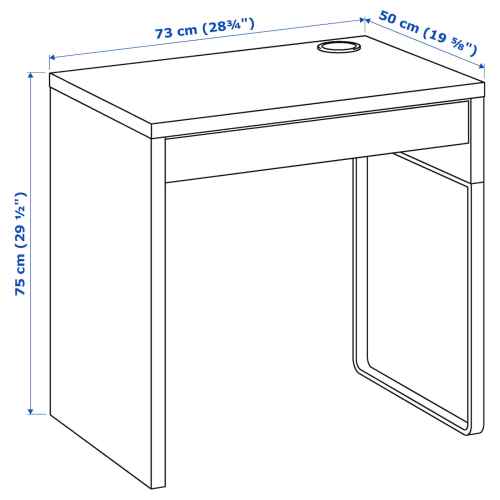 IKEA MICKE Desk 73x50cm Black-brown