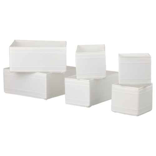 IKEA SKUBB Box Set of 6 White