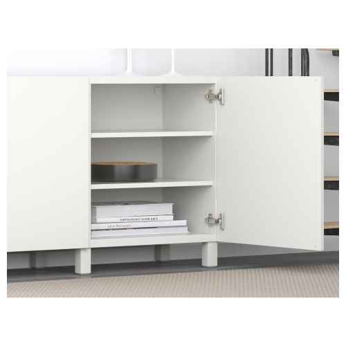 (Besta Part)IKEA BESTA Storage Sideboard combination with doors 180x40x74cm Lappviken white