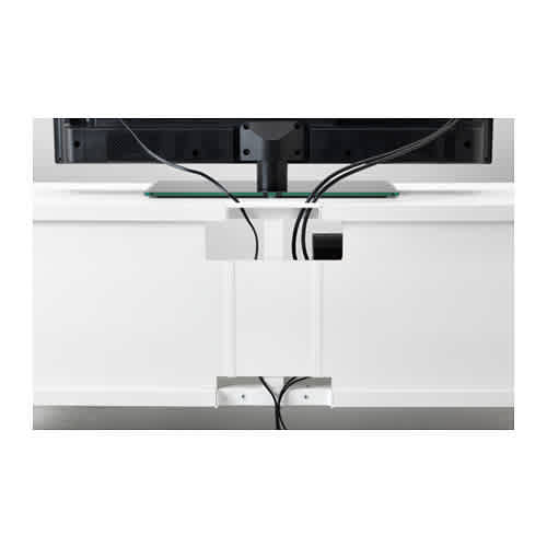 (Besta Part)IKEA BESTA TV bench with drawers 180x40x48cm White, Selsviken high-gloss/white